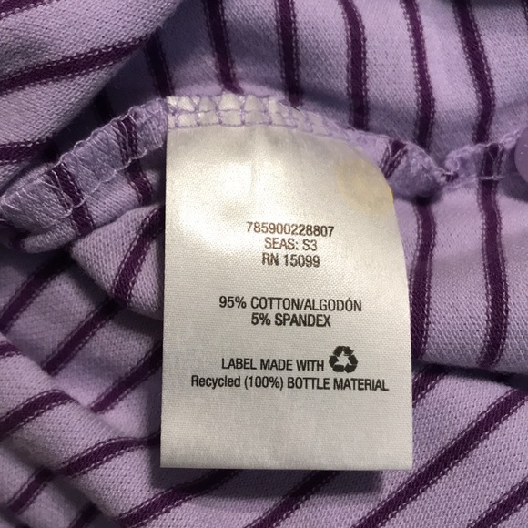 Laura Scott Polo, Purple Striped, XL Petite, NWT! - Picture 9 of 10